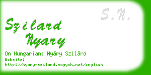 szilard nyary business card